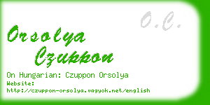 orsolya czuppon business card